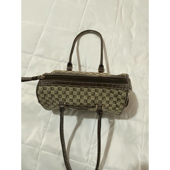 Liz Claiborne Monogram Brown Small Purse, Beige Lining Very G Cond - Picture 12 of 16